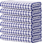 Kitinjoy Cotton 6 Pack Terry Kitchen Towels, 16 x 25 Inches Super Soft and by Kitinjoy