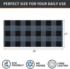 Homaxy 100% Cotton Waffle Weave Check Plaid Kitchen Towels, 13 x 28 Inches - Image 4