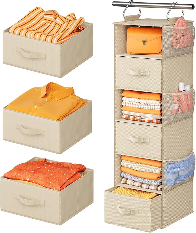 Pipishell 6-Shelf Hanging Closet Organizer, by Pipishell