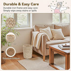 GRANNY SAYS Small Wicker Trash Can, 2 Gallon Bathroom Waste Basket, Small - Image 3