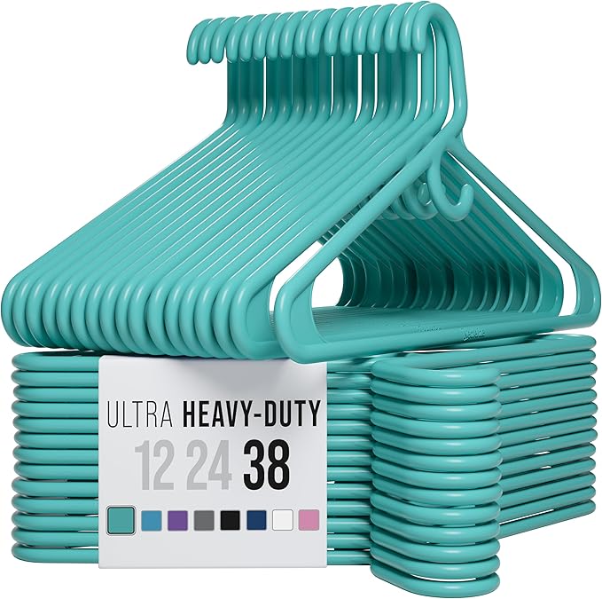 NEATERIZE Ultra Heavy Duty Plastic Clothes Hangers by Neaterize