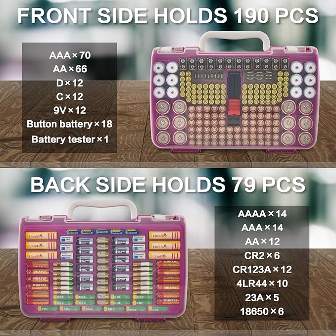 Battery Organizer Storage Holder Case - Image 2
