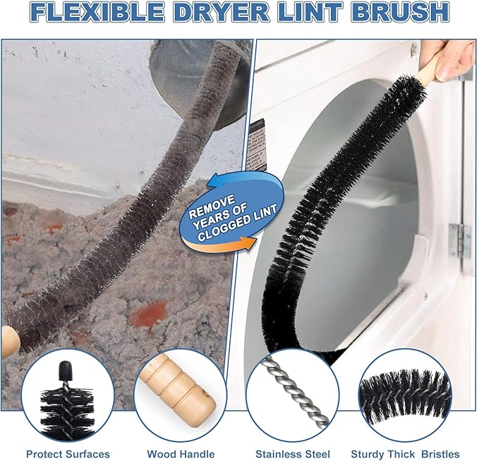 2 Pieces Dryer Vent Cleaner Kit Compatible - Image 5