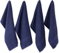DII Basic Terry Collection Waffle Dishtowel Set, Solid Blue, 4 Piece by DII
