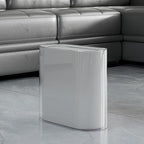 IEEK Small Waste Basket Slim Trash Can 3.2 Gallon/12L Clear and White Garbage - Image 3
