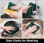 Mordimy 100% Cotton Terry Cloth Dish Cloths, Soft and Absorbent Checkered Dish - Image 4