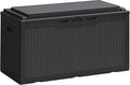 Greesum 100 Gallon Resin Deck Box Large Outdoor Storage Boxes with Cushions for Garden Tools, Patio Furniture Pillows, Pool Supplies, Black by BuynowfromGreesum