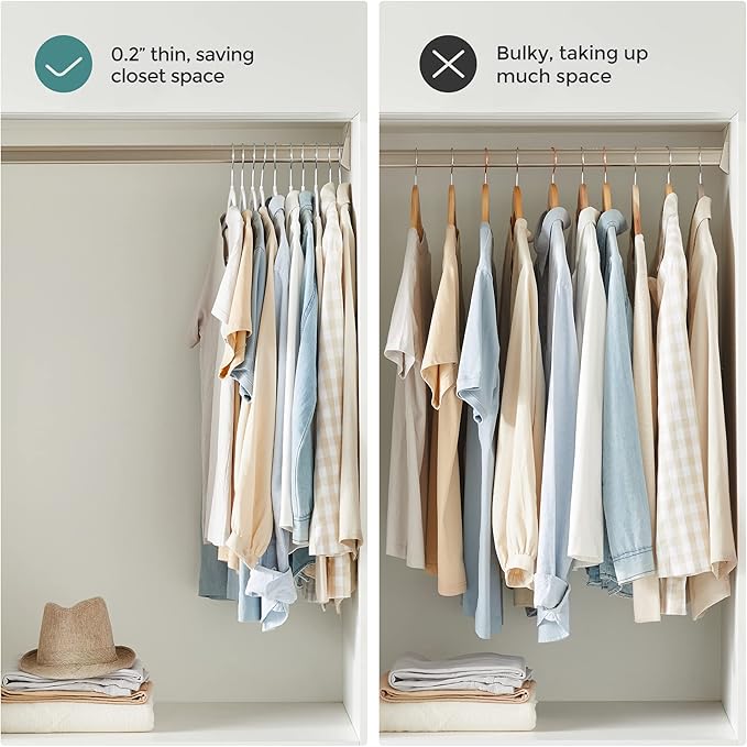 SONGMICS Clothes Hangers, Space-Saving, 0.2 Inches Thick, 17.7 Inches Wide - Image 7