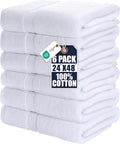 Utopia Towels 6 Pack Medium Bath Towel Set, 24 by 48 Inches, 500 GSM 100% Ring by UTOPIATOWELS