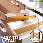 SpaceAid 4 Pack Bamboo Drawer Dividers - Image 6