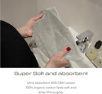 Luxury Silver-Infused Beige Washcloths 4-Pack, 12.9"x12.9" - Image 5