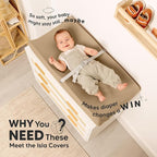 2-Pack Baby Changing Pad Cover for Girl, Boy - Image 2