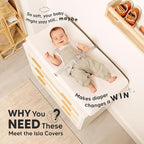2-Pack Baby Changing Pad Cover for Girl, Boy - Image 2