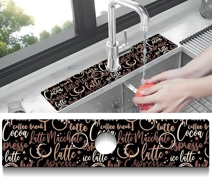 Kitchen Sink Splash Guard Faucet Mat Super Absorbent Fast Drying Mat Sink - Image 2