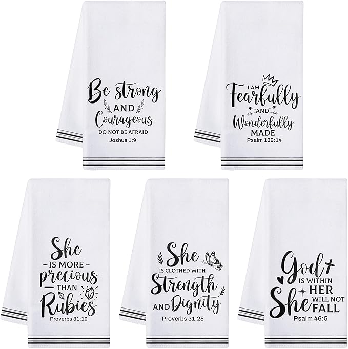 R HORSE Religious Christian Kitchen Dish Towel by RHORSE