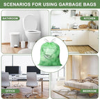 4 Gallon Trash Bags Drawstring 100 Count, JUKFITA Strong Small Garbage Bag - Image 7