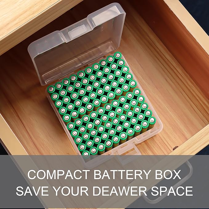 PNGKNYOCN Battery Holder Storage Box, AAA Batteries Portable Organizer Box - Image 7