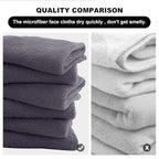 MOONQUEEN Microfiber Facial Cloths Fast Drying Washcloth 12 Pack - Image 6