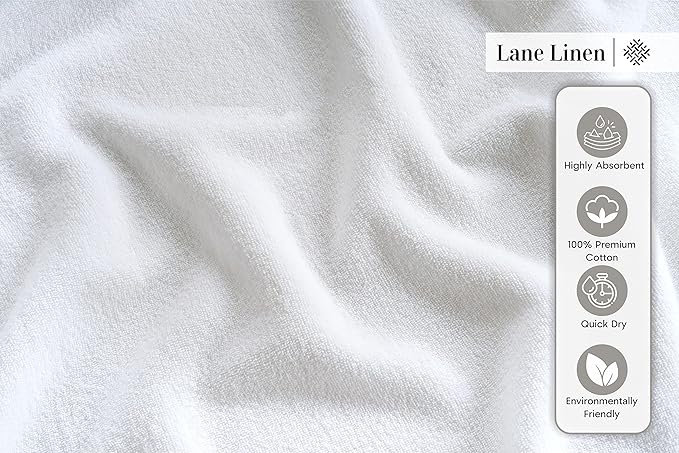 White Hand Towels for Bathroom - Image 4