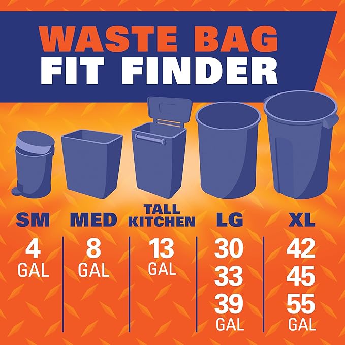 Hefty Easy Flaps Multipurpose Large Trash Bags, 30 Gallon - Image 8