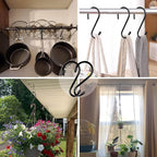 12 Pack 4-1/2 Inch S Hooks, Large Vinyl Coated Closet Hooks Non Slip Heavy Duty - Image 6