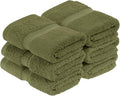 Superior Solid Egyptian Cotton Face Towel Set, Forest Green by SUPERIOR