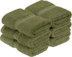 Superior Solid Egyptian Cotton Face Towel Set, Forest Green by SUPERIOR