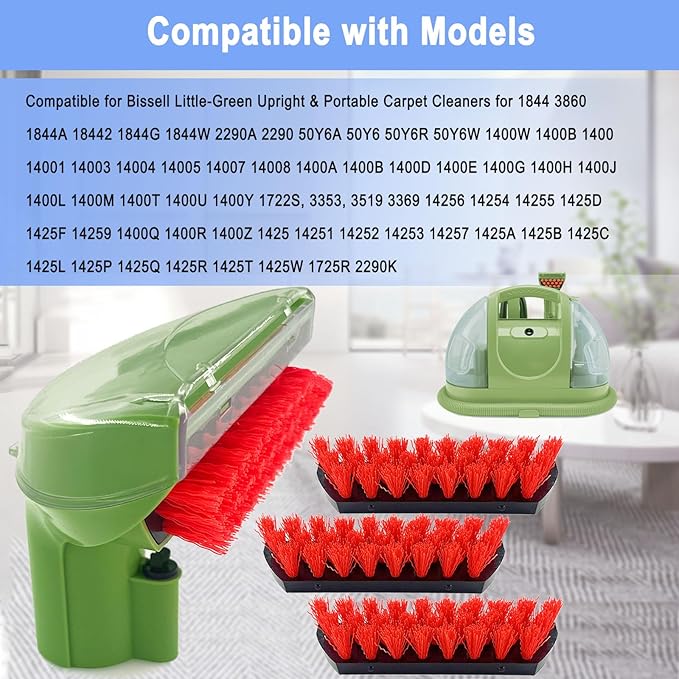Upgraded 1400B Little Green 5.3" Detachable Tough Stain Brush Tool Replacement - Image 2
