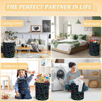 Funny Black Cats Laundry Hamper Bag - Image 7