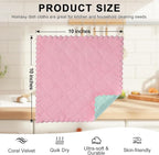 Homaxy 12 Pack Kitchen Cloths Dish Towels, Super Soft and Absorbent Dish Cloths - Image 3