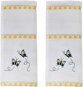 SKL Home Dancing Butterflies 100% Cotton Embroidered 2pc Hand Towel Set by SKLHomebySaturdayKnightLtd