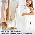 SereneLife 30 Pack Velvet Hangers – Non-Slip Clothes Hangers - Image 7