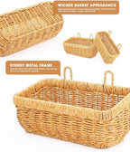 AceList Wall Hanging Basket, Boho Style Hand-Woven Hanging Storage Baskets - Image 8