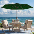 AreShark 7.5FT Patio Umbrella Table Market Umbrella with 6 Sturdy Ribs, Button Tilt/Crank, Heavy-Duty Outdoor Umbrellas for Pool, Deck, Garden and Backyard, Dark Green - Image 6