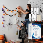 TAILI Hooks for Hanging, 6 Wire Sticky Hooks and 8 Adhesive Strips, No Damage - Image 3