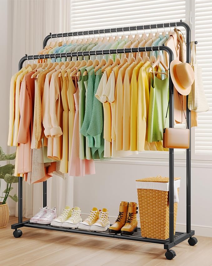Clothes Rack - Double Rods Clothing Rack - Image 3