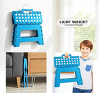 Utopia Home Folding Step Stool with Handle – 9 Inch Anti Slip Collapsible Stool – Holds Up to 300 lbs – Sturdy Plastic Step Stool Foldable for Kitchen, Bathroom and Home Use (1-Pack, Blue) - Image 8