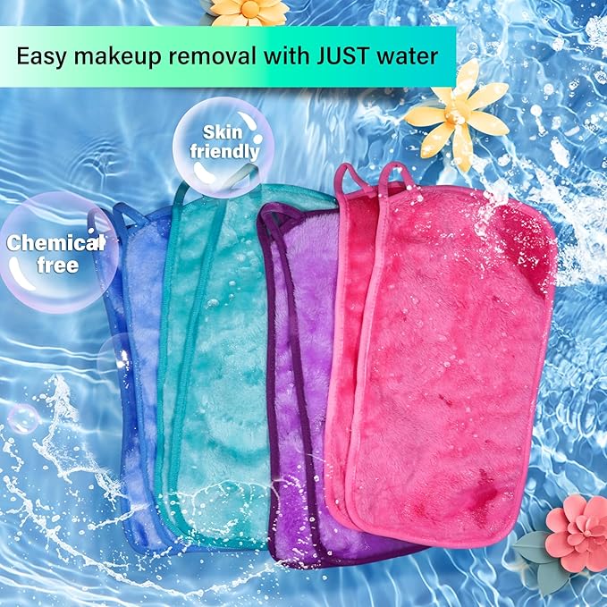 Nugilla Makeup Remover Cloths, 8 Packs Makeup Remover Towels Reusable Face Wash - Image 6