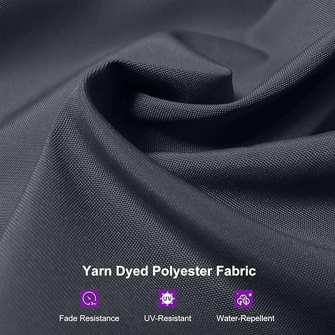 PURPLE LEAF 10'×13' Patio Umbrella with Base Included and Cover Outdoor Umbrella with Cover Extra Large Heavy Duty Cantilever Umbrella Grey - Image 7