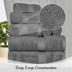SUPERIOR Egyptian Cotton Pile 3 Piece Towel Set, Includes 1 Bath, 1 Hand - Image 7