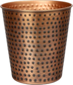 happimess HPM1110B Axel Modern Minimalist Hammered Steel 2-Gallon Wastebasket by Happimess