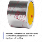 3M Aluminum Foil Tape 3340, 2.5" x 50 yd, 4.0 mil, Sealing and Patching Hot and - Image 4