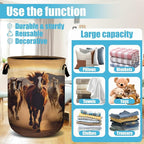 Running Horse Laundry Basket, Laundry Hamper Collapsible Oxford Cloth - Image 3
