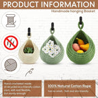 Honeydak Boho Decor Hanging Wall Baskets - Image 3
