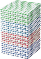 Nialnant 12 Pack Kitchen Dish Cloths, 100% Cotton Kitchen Towels Soft Absorbent by Nialnant
