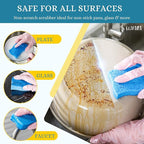 Kitchen Sponges – 12 Pack – Non-Scratch Dual-Sided Cellulose Scrub Sponges - Image 3