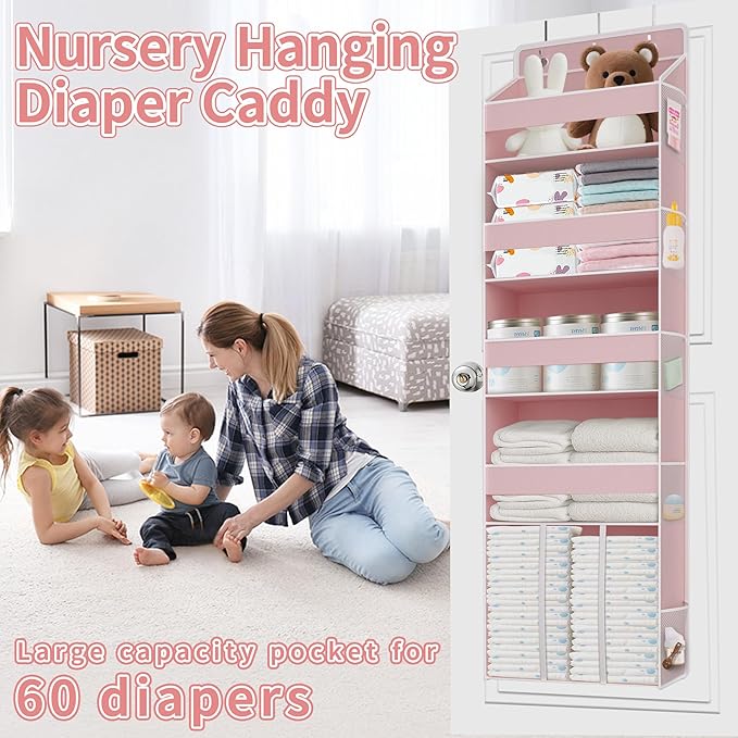 1 PC Pink Over the Door Organizer - Image 3