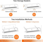 PUSDON Metal Wall Hanging Basket 2 Packs DIY Suitable - Image 3