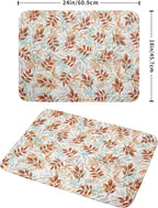 Fall Dish Drying Mat for Kitchen Counter 18x24 Burnt Orange Leaves Autumn - Image 2