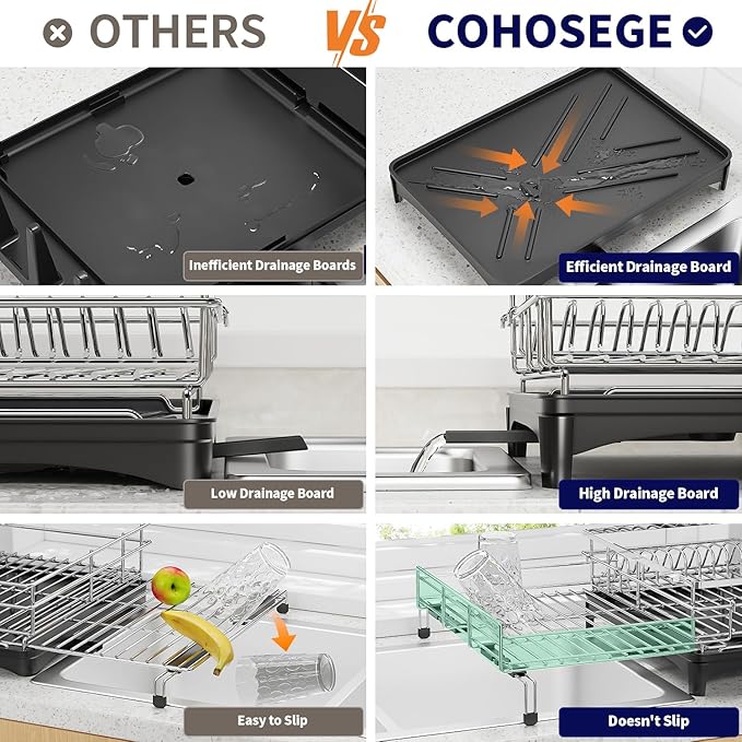 Large Dish Drying Rack, Extendable Dish Rack - Image 6